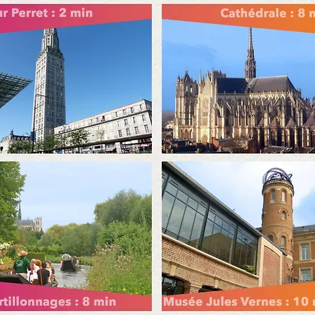 Ferienhaus Grande Amienoise Hyper-centre, 2 Parkings, Terrasse, Vue, Bbq, Hamac, Salle De Jeux *