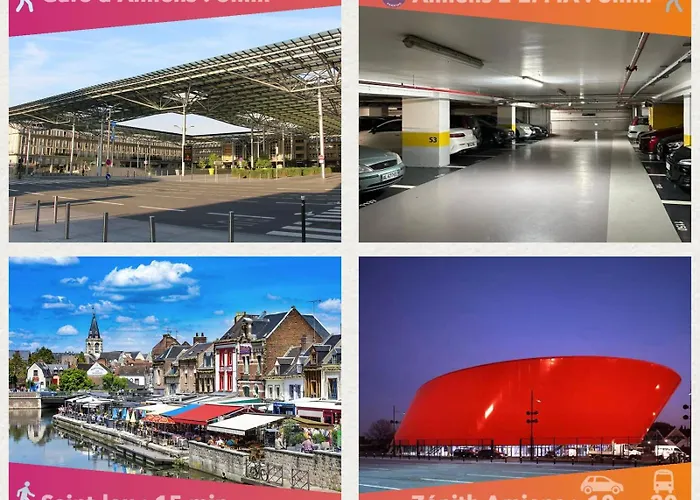 펜션 Grande Amienoise Hyper-centre, 2 Parkings, Terrasse, Vue, Bbq, Hamac, Salle De Jeux 아미앵